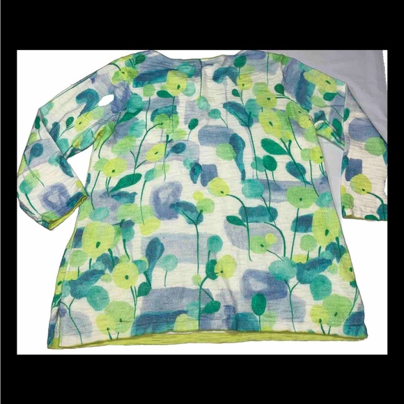 Mansted White Blue Lime Green GALINA knit Sweater Tunic Pullover Cotton Preppy L - Picture 16 of 16